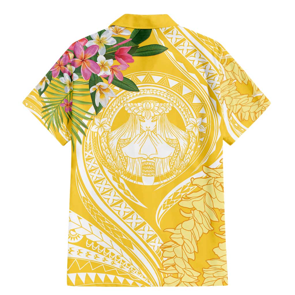Aloha Hawaii Oahu Family Matching Mermaid Dress and Hawaiian Shirt Wahine with Ilima Lei LT7 - Polynesian Pride