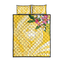 Aloha Hawaii Oahu Quilt Bed Set Wahine with Ilima Lei LT7 - Polynesian Pride