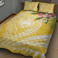 Aloha Hawaii Oahu Quilt Bed Set Wahine with Ilima Lei LT7 - Polynesian Pride