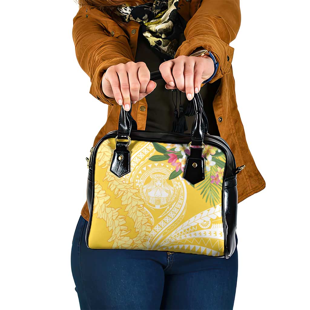 Aloha Hawaii Oahu Shoulder Handbag Wahine with Ilima Lei LT7 One Size Yellow - Polynesian Pride