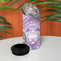 Aloha Hawaii Kauai 4 in 1 Can Cooler Tumbler Frangipani Mix Mokihana Lei LT7 - Polynesian Pride
