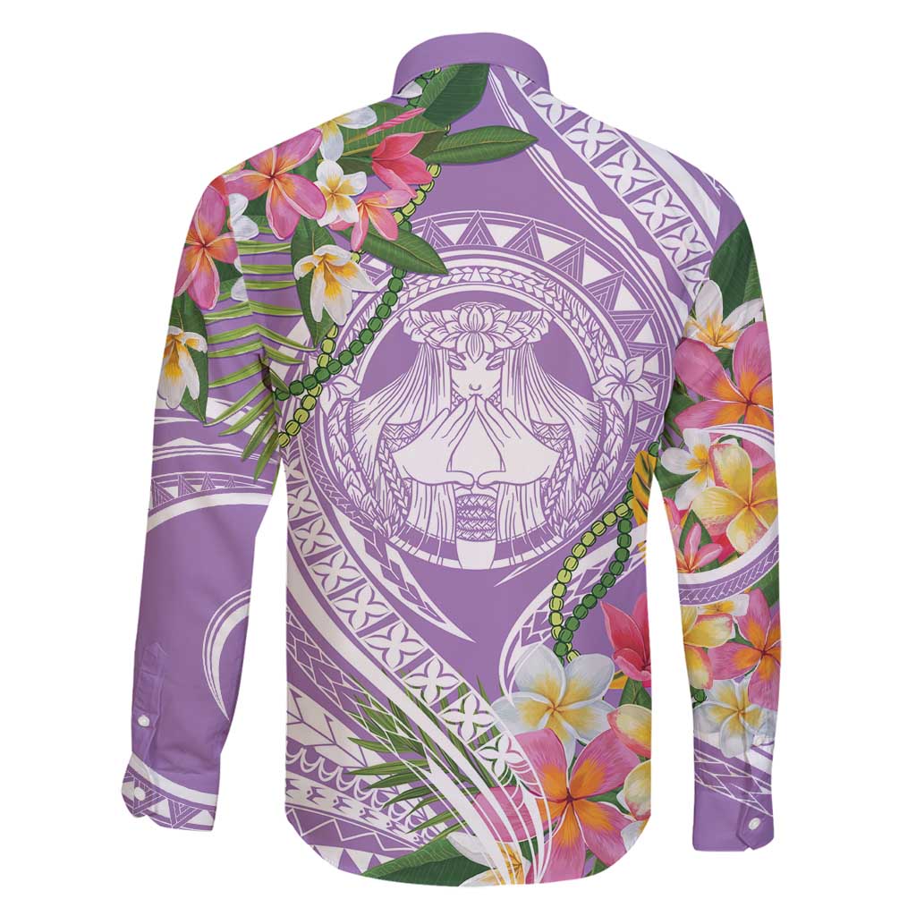Aloha Hawaii Kauai Family Matching Off Shoulder Short Dress and Hawaiian Shirt Frangipani Mix Mokihana Lei LT7 - Polynesian Pride