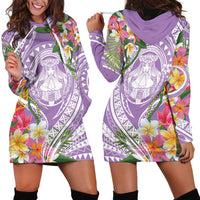 Aloha Hawaii Kauai Hoodie Dress Frangipani Mix Mokihana Lei LT7 - Polynesian Pride