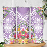 Aloha Hawaii Kauai Skinny Tumbler Frangipani Mix Mokihana Lei LT7 - Polynesian Pride