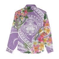 Aloha Hawaii Kauai Women Casual Shirt Frangipani Mix Mokihana Lei LT7 - Polynesian Pride