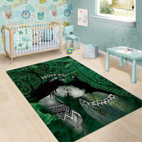 New Zealand Aroha Koe Mama Area Rug Maori Hongi - Pounamu