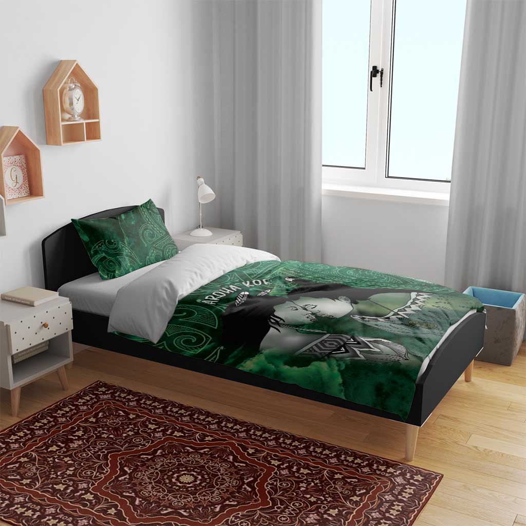 New Zealand Aroha Koe Mama Bedding Set Maori Hongi - Pounamu