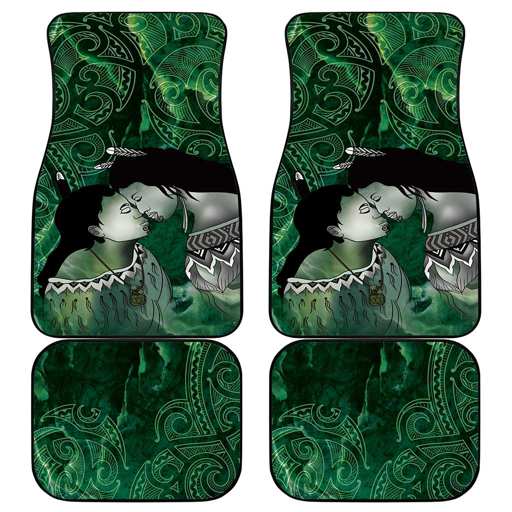 New Zealand Aroha Koe Mama Car Mats Maori Hongi - Pounamu LT7 - Polynesian Pride