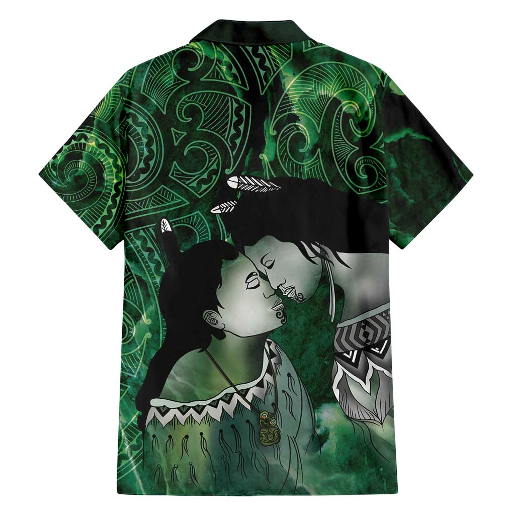 New Zealand Aroha Koe Mama Family Matching Off Shoulder Maxi Dress and Hawaiian Shirt Maori Hongi - Pounamu LT7 - Polynesian Pride