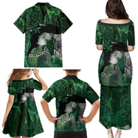 New Zealand Aroha Koe Mama Family Matching Puletasi and Hawaiian Shirt Maori Hongi - Pounamu LT7 - Polynesian Pride