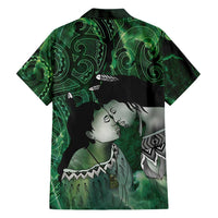 New Zealand Aroha Koe Mama Family Matching Short Sleeve Bodycon Dress and Hawaiian Shirt Maori Hongi - Pounamu LT7 - Polynesian Pride