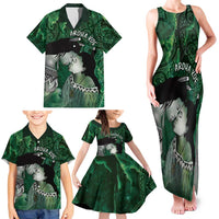 New Zealand Aroha Koe Mama Family Matching Tank Maxi Dress and Hawaiian Shirt Maori Hongi - Pounamu LT7 - Polynesian Pride