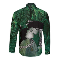 New Zealand Aroha Koe Mama Long Sleeve Button Shirt Maori Hongi - Pounamu LT7 - Polynesian Pride