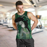 New Zealand Aroha Koe Mama Men Tank Top Maori Hongi - Pounamu LT7 Green - Polynesian Pride