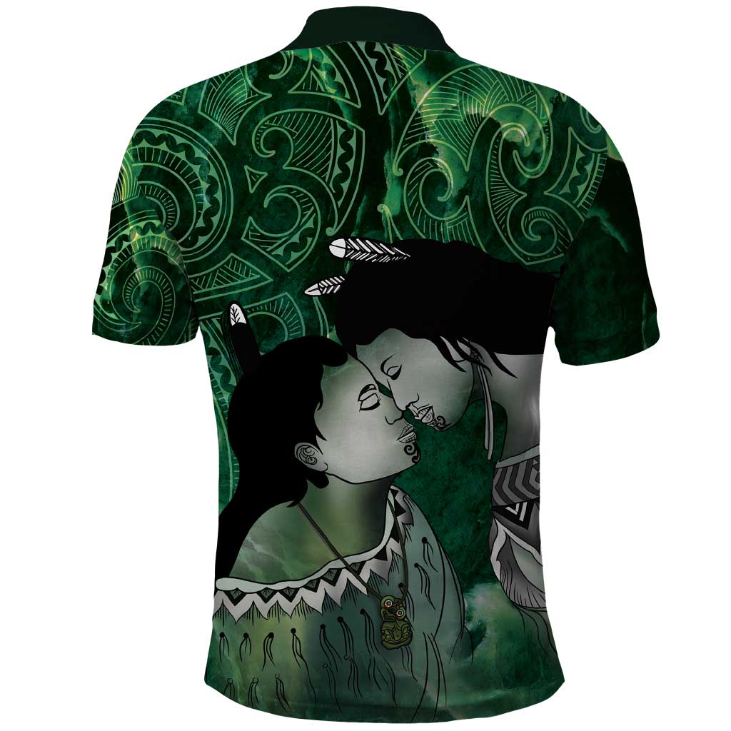 New Zealand Aroha Koe Mama Polo Shirt Maori Hongi - Pounamu LT7 - Polynesian Pride