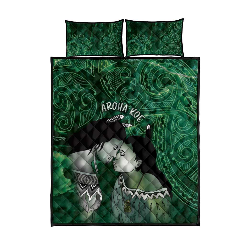 New Zealand Aroha Koe Mama Quilt Bed Set Maori Hongi - Pounamu LT7 - Polynesian Pride