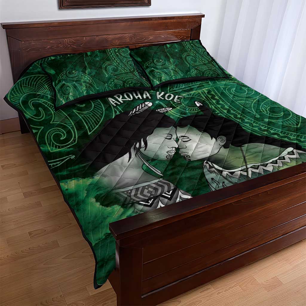 New Zealand Aroha Koe Mama Quilt Bed Set Maori Hongi - Pounamu LT7 - Polynesian Pride