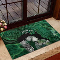 New Zealand Aroha Koe Mama Rubber Doormat Maori Hongi - Pounamu LT7 - Polynesian Pride