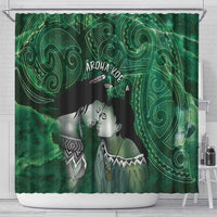 New Zealand Aroha Koe Mama Shower Curtain Maori Hongi - Pounamu LT7 - Polynesian Pride