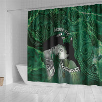 New Zealand Aroha Koe Mama Shower Curtain Maori Hongi - Pounamu LT7 - Polynesian Pride