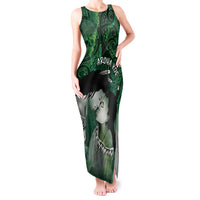 New Zealand Aroha Koe Mama Tank Maxi Dress Maori Hongi - Pounamu LT7 Women Green - Polynesian Pride