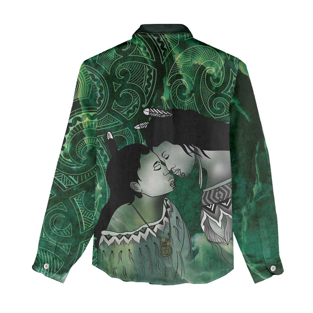 New Zealand Aroha Koe Mama Women Casual Shirt Maori Hongi - Pounamu