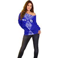 Personalised Tupou College Toloa Off Shoulder Sweater Tongan Kupesi - Special LT7 - Polynesian Pride