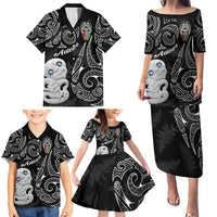Kia Hara Te reo Maori Family Matching Puletasi and Hawaiian Shirt Manaia Moko Pattern LT7 - Polynesian Pride