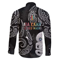 Kia Hara Te reo Maori Family Matching Short Sleeve Bodycon Dress and Hawaiian Shirt Manaia Moko Pattern LT7 - Polynesian Pride