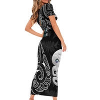 Kia Hara Te reo Maori Family Matching Short Sleeve Bodycon Dress and Hawaiian Shirt Manaia Moko Pattern LT7 - Polynesian Pride