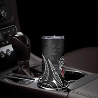 Kia Hara Te reo Maori Skinny Tumbler Manaia Moko Pattern