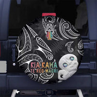Kia Hara Te reo Maori Spare Tire Cover Manaia Moko Pattern LT7 - Polynesian Pride