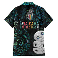Kia Hara Te reo Maori Family Matching Puletasi and Hawaiian Shirt Manaia Moko Mix Paua Shell LT7 - Polynesian Pride
