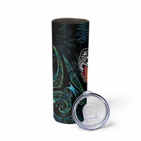 Kia Hara Te reo Maori Skinny Tumbler Manaia Moko Mix Paua Shell LT7 - Polynesian Pride