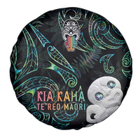 Kia Hara Te reo Maori Spare Tire Cover Manaia Moko Mix Paua Shell LT7 - Polynesian Pride