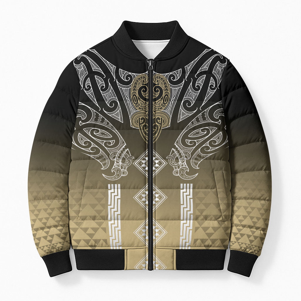 Aotearoa Maori Iwi Heritage Bomber Puffer Jacket Waikato Tainui Parauri