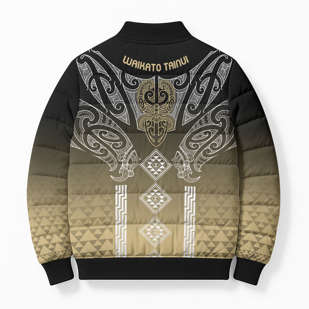 Aotearoa Maori Iwi Heritage Bomber Puffer Jacket Waikato Tainui Parauri LT7 - Polynesian Pride