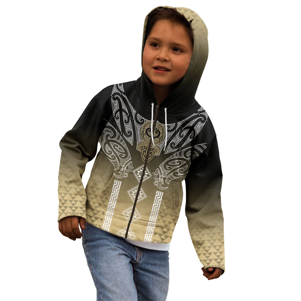 Aotearoa Maori Iwi Heritage Kid Hoodie Waikato Tainui Parauri LT7 - Polynesian Pride