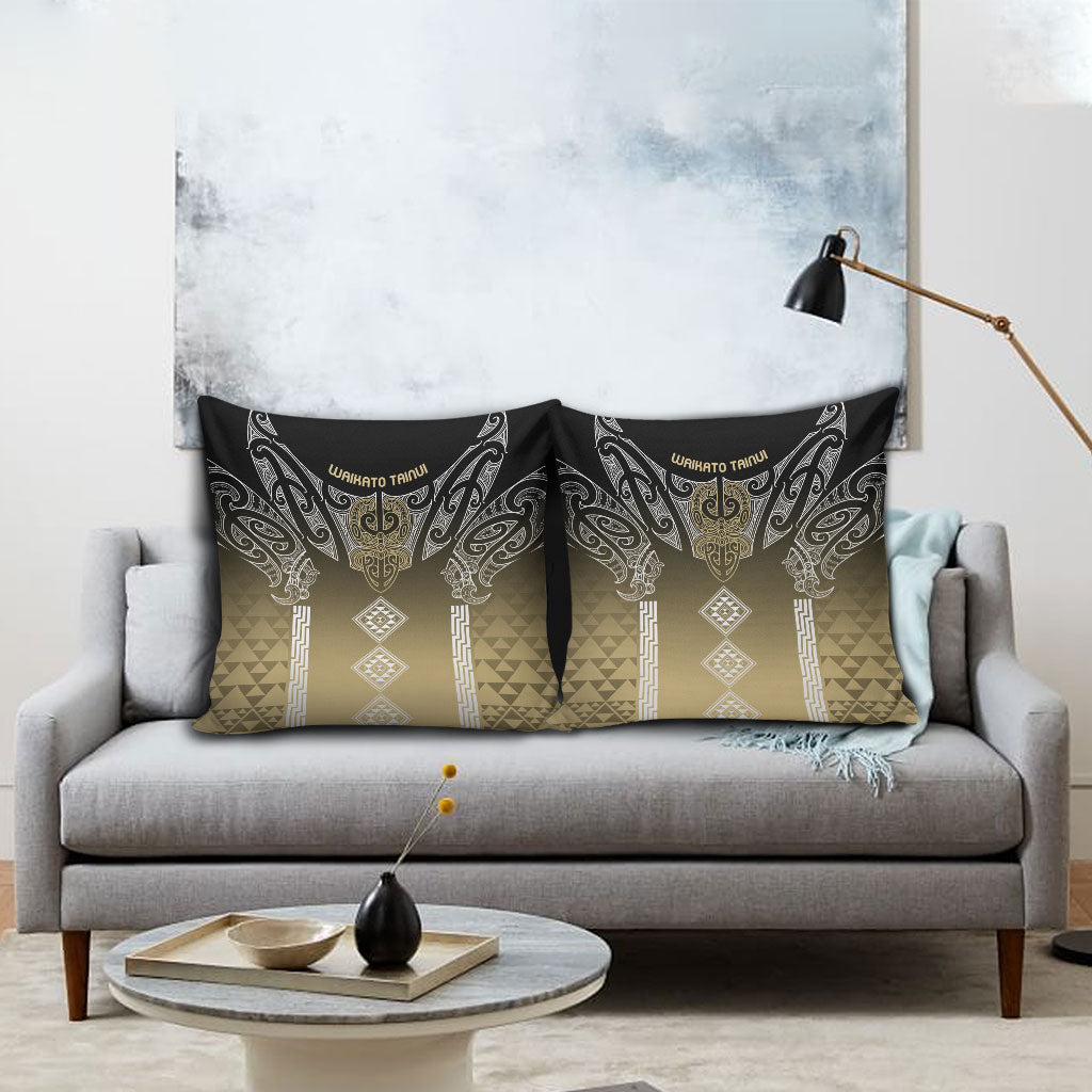 Aotearoa Maori Iwi Heritage Pillow Cover Waikato Tainui Parauri LT7 - Polynesian Pride