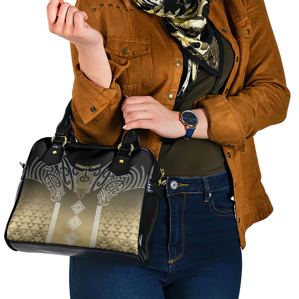 Aotearoa Maori Iwi Heritage Shoulder Handbag Waikato Tainui Parauri LT7 - Polynesian Pride