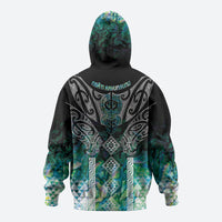 Aotearoa Maori Iwi Heritage Hoodie Ngati Kahungunu Paua Shell Turquoise LT7 - Polynesian Pride