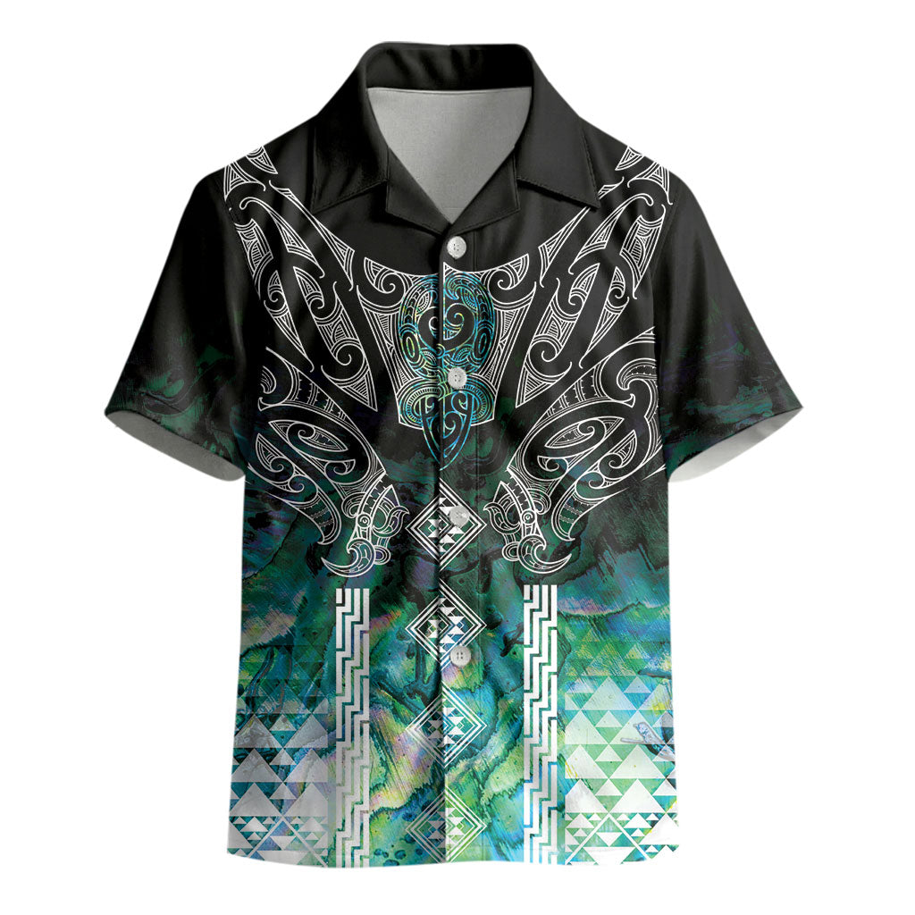 Aotearoa Maori Iwi Heritage Kid Hawaiian Shirt Ngati Kahungunu Paua Shell Turquoise LT7 - Polynesian Pride
