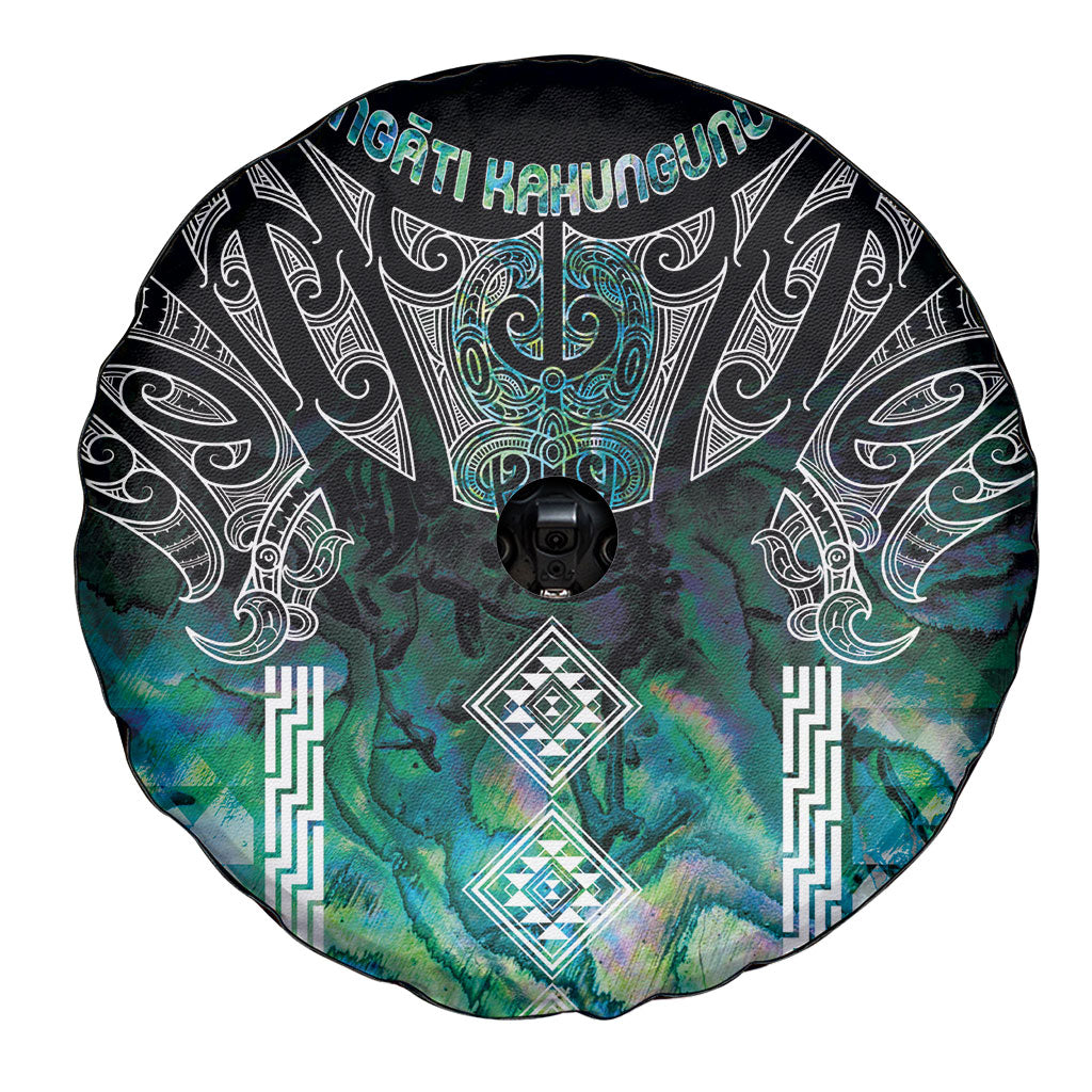 Aotearoa Maori Iwi Heritage Spare Tire Cover Ngati Kahungunu Paua Shell Turquoise LT7 - Polynesian Pride