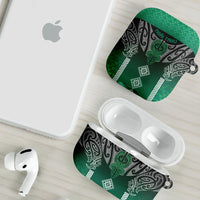 Aotearoa Maori Iwi Heritage AirPods Case Ngai Tahu Pounamu Green LT7 - Polynesian Pride