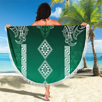 Aotearoa Maori Iwi Heritage Beach Blanket Ngai Tahu Pounamu Green LT7 - Polynesian Pride