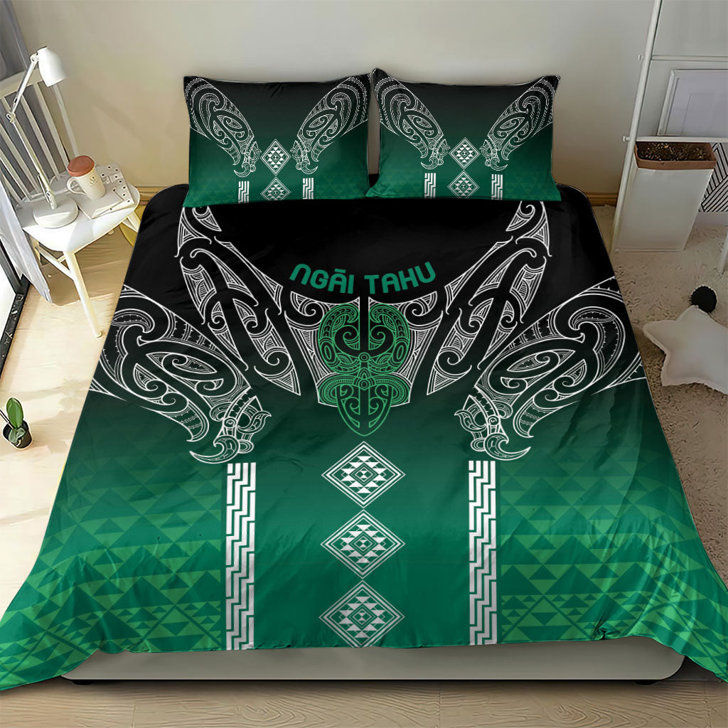 Aotearoa Maori Iwi Heritage Bedding Set Ngai Tahu Pounamu Green LT7 - Polynesian Pride