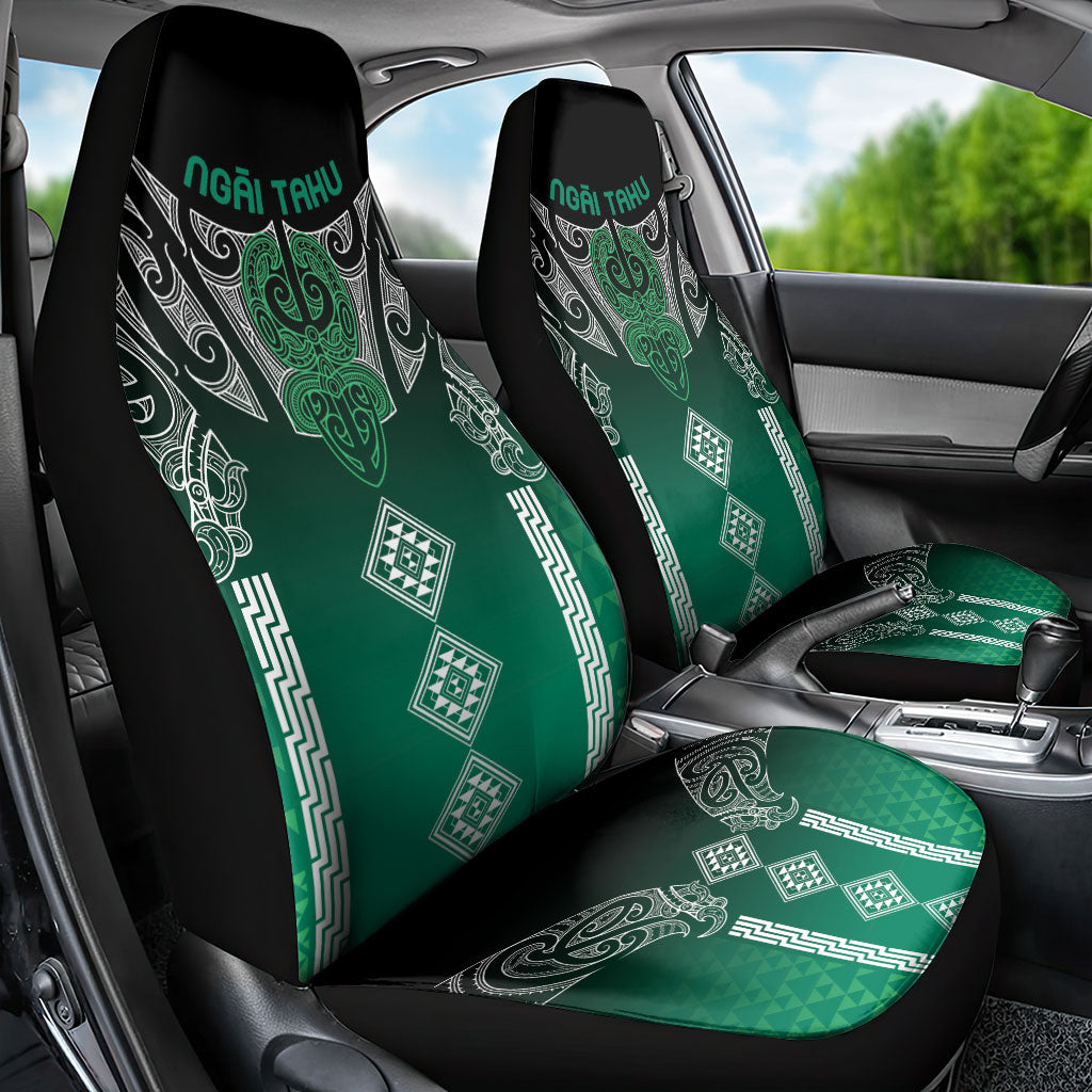 Aotearoa Maori Iwi Heritage Car Seat Cover Ngai Tahu Pounamu Green LT7 - Polynesian Pride