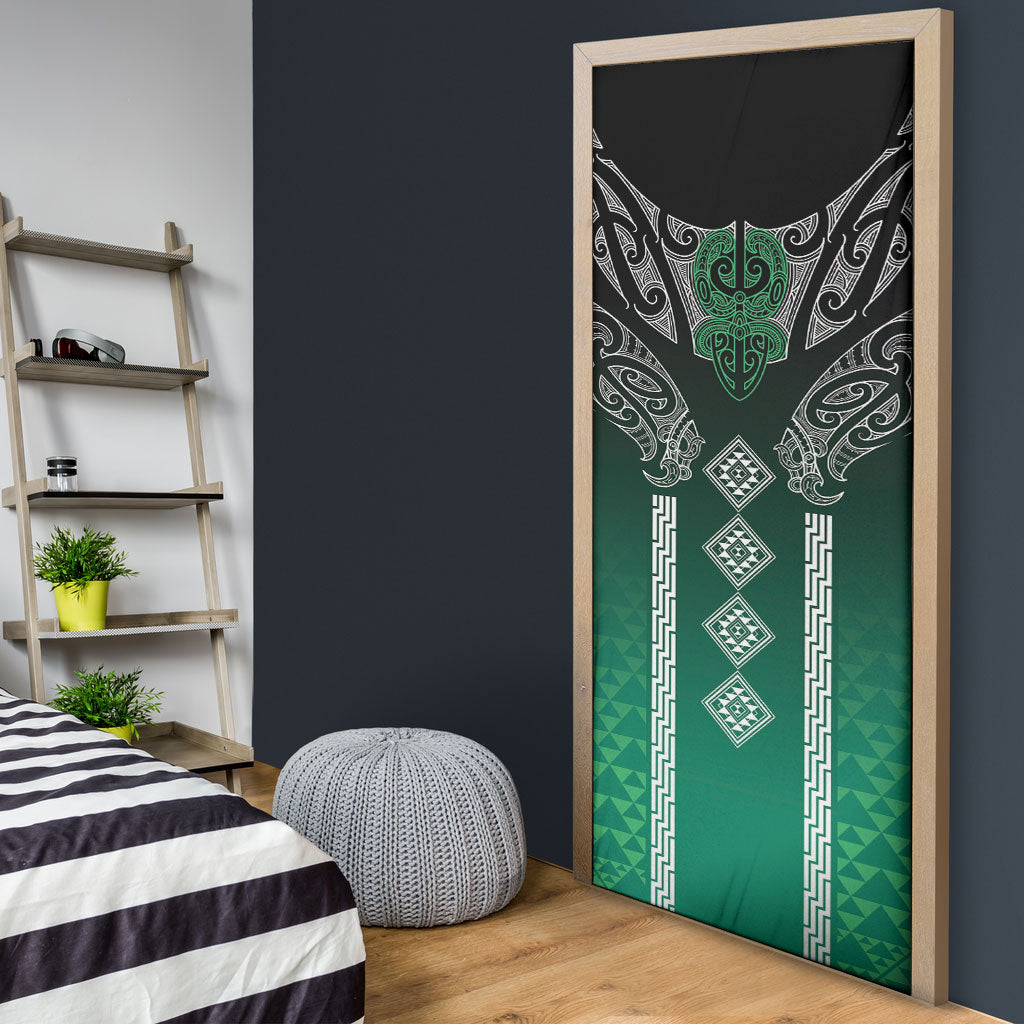 Aotearoa Maori Iwi Heritage Door Cover Ngai Tahu Pounamu Green LT7 - Polynesian Pride