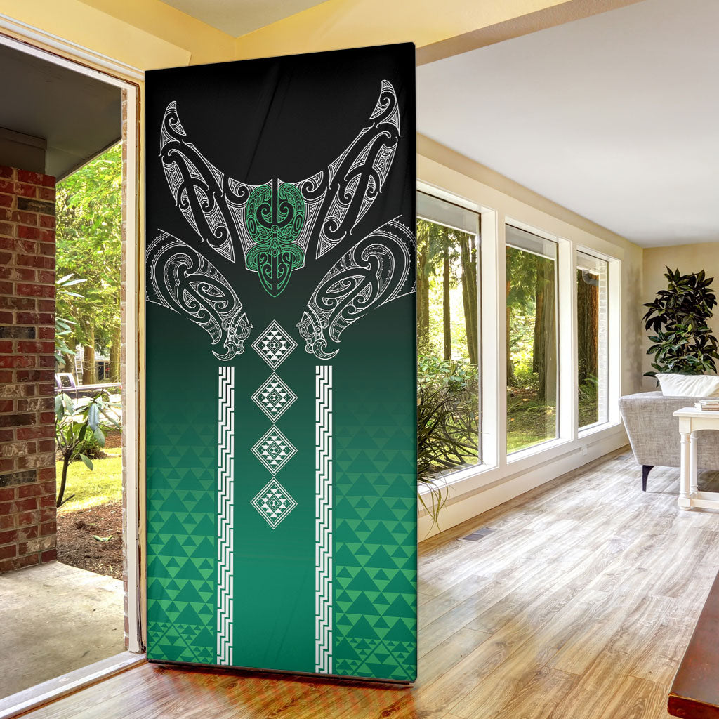 Aotearoa Maori Iwi Heritage Door Cover Ngai Tahu Pounamu Green LT7 - Polynesian Pride