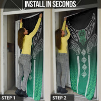 Aotearoa Maori Iwi Heritage Door Cover Ngai Tahu Pounamu Green LT7 - Polynesian Pride